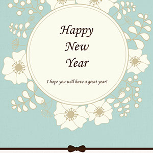 HAPPY NEW YEAR_花*リボン