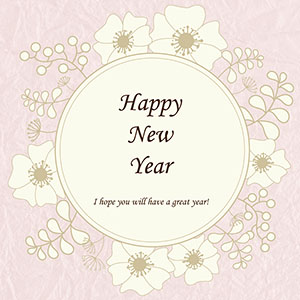 HAPPY NEW YEAR_花*桃色