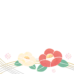 紅白の椿
