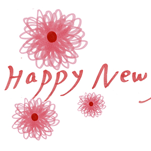 Happy New Year_紅花