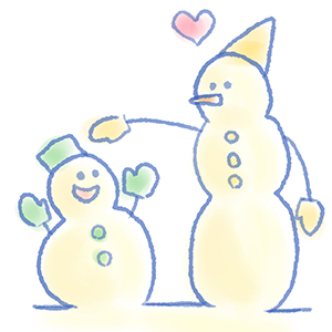 仲良し雪だるま