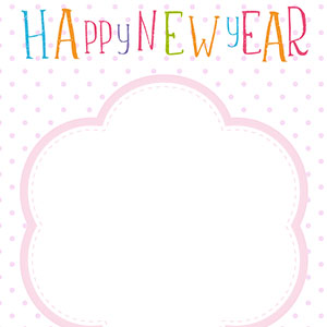 HAPPY NEW YEAR_お花*ドット