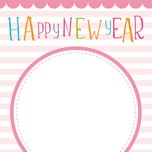 HAPPY NEW YEAR_丸*ボーダー