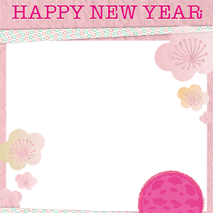 HAPPY NEW YEAR_ピンク梅