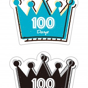 月齢フォトプロップス_ブルー_100日