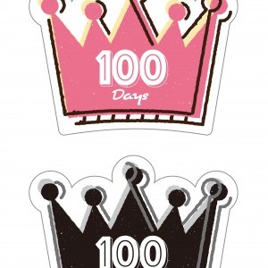 月齢フォトプロップス_ピンク_100日