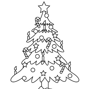 クリスマスぬり絵04