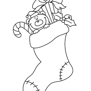 クリスマスぬり絵05