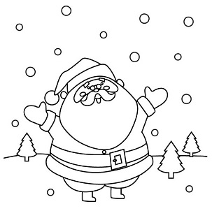 クリスマスぬり絵07