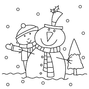 クリスマスぬり絵08