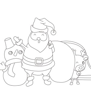 クリスマスぬり絵10