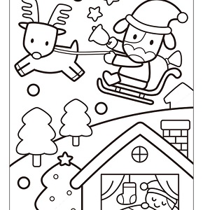 クリスマスぬり絵03