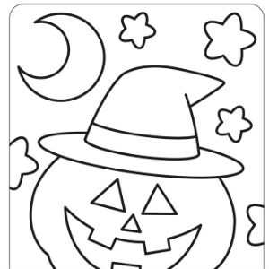 ハロウィンぬり絵02