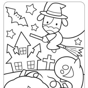 ハロウィンぬり絵03