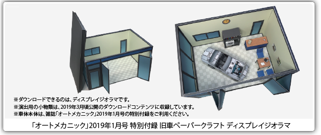 オートメカニック2019年1月号 ショールームジオラマ