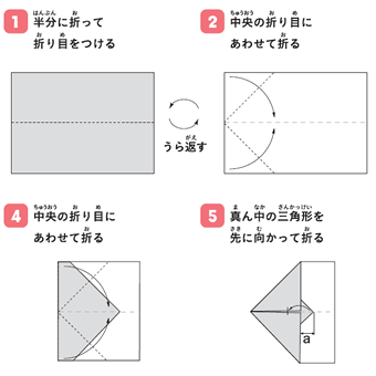 折り紙飛行機の折り図と折り方動画