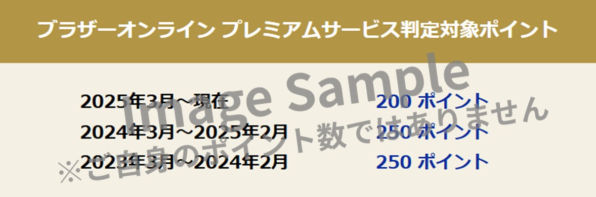 プレミアムサービス判定対象ポイントの確認画面
