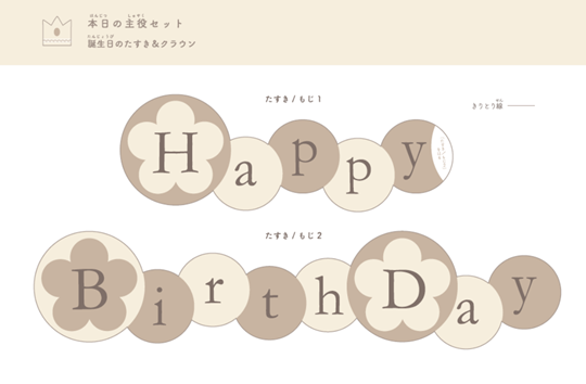 本日の主役セット　誕生日のたすき＆クラウン