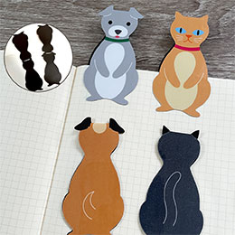 ［スキャンカット用テンプレート］犬・猫のマグネットブックマーク　カットデータ