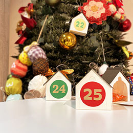 ［スキャンカット用テンプレート］おうち型のアドベントカレンダーオーナメント　カットデータ