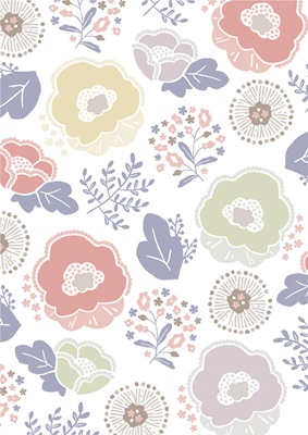 アートパネル・北欧柄フラワー６