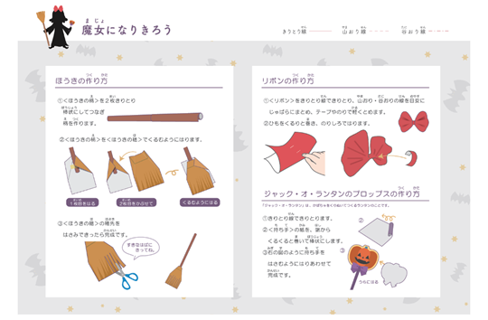 ハロウィン飾り　魔女なりきりセットと壁面装飾