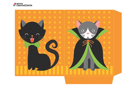 ハロウィン　バック　ネコ