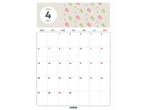 4月はじまりカレンダー2