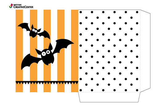 ハロウィン　バック　コウモリ