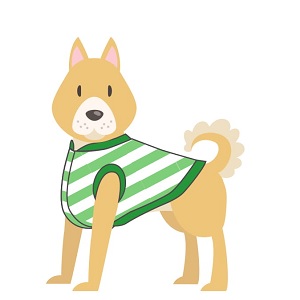 [ミシンレシピ]お好みのサイズで☆前開きドッグウェア