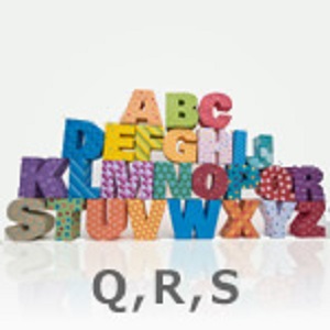 アルファベットのペーパークラフト（Q,R,S）