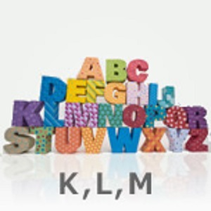 アルファベットのペーパークラフト（K,L,M）