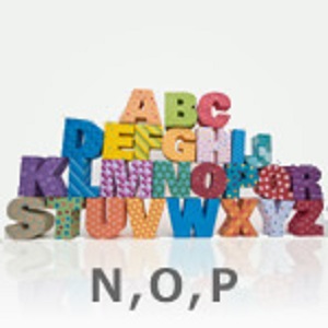 アルファベットのペーパークラフト（N,O,P）