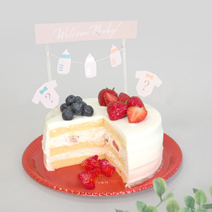 ジェンダーリビールケーキのフラッグ