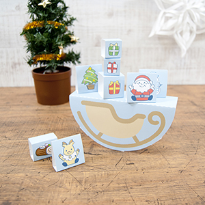 つくって遊べるゆらゆらサンタクロース　クリスマス