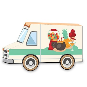 クルマのペーパークラフト（配達バン）