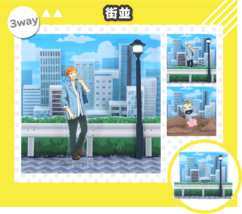 フィギュア・アクスタ用 展示・撮影用ペーパークラフト「パシャステ」街並