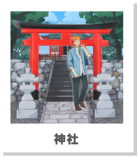 フィギュア・アクスタ用 展示・撮影用ペーパークラフト「パシャステ」神社