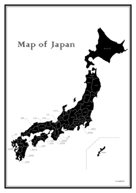 日本地図（モノクロ）